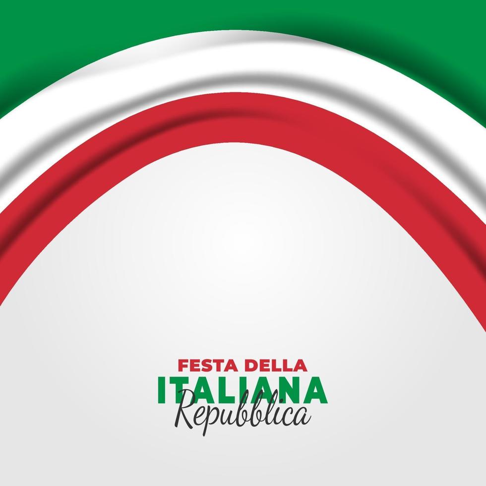 Italian Republic Day poster vector