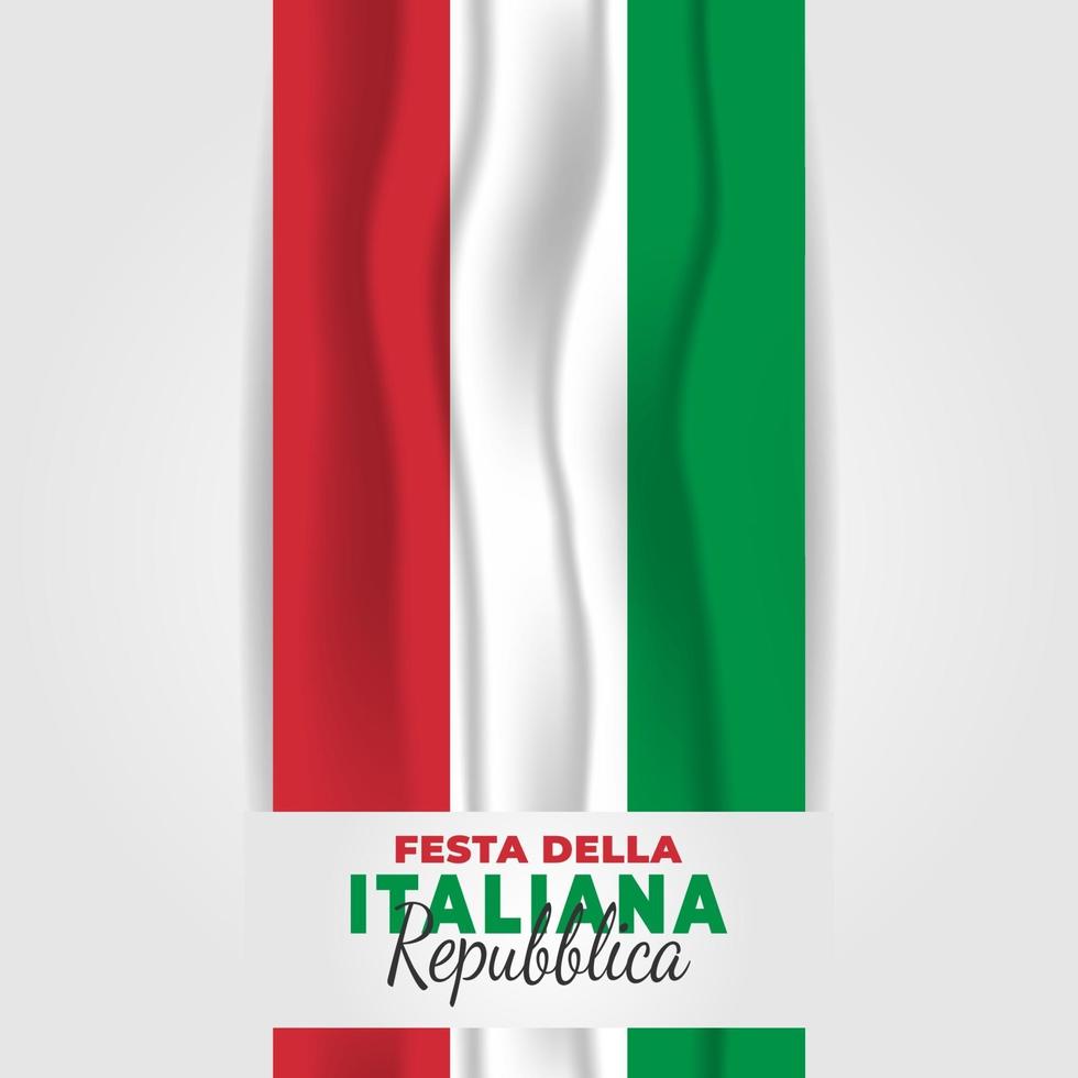cartel del día de la república italiana vector
