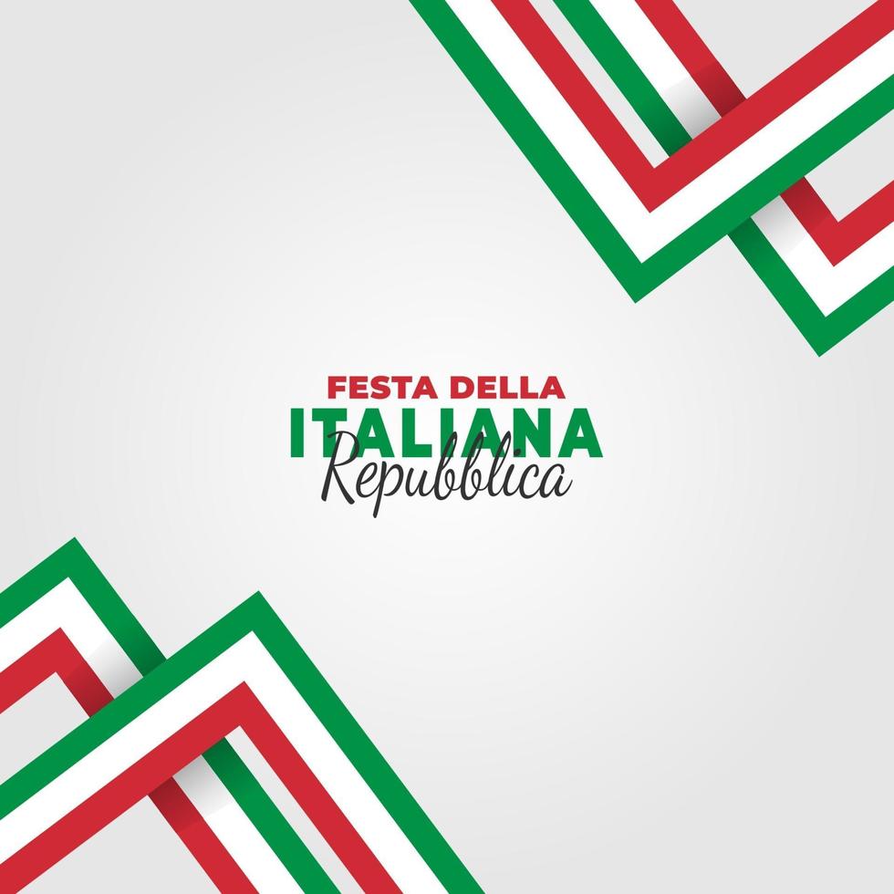 Italian Republic Day poster vector