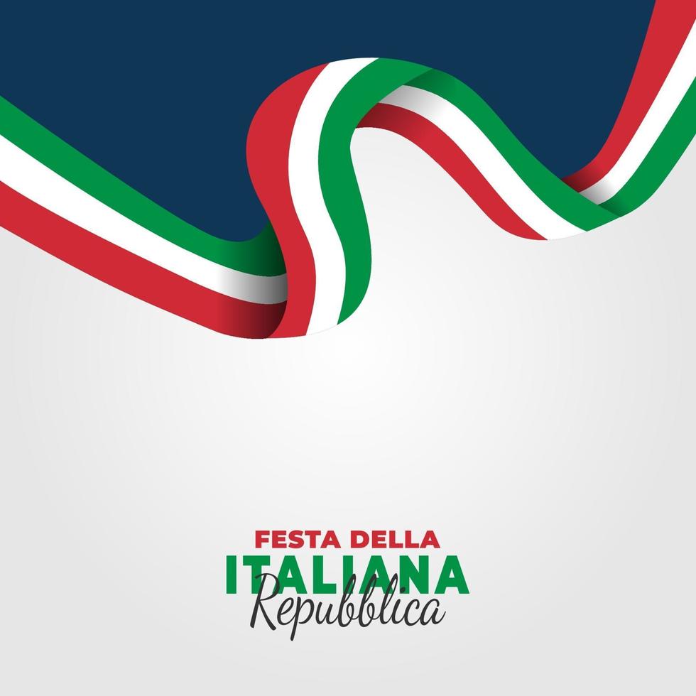 cartel del día de la república de italia vector