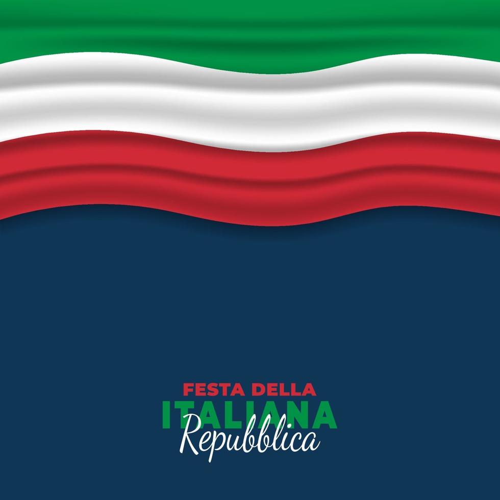 cartel del día de la república de italia vector