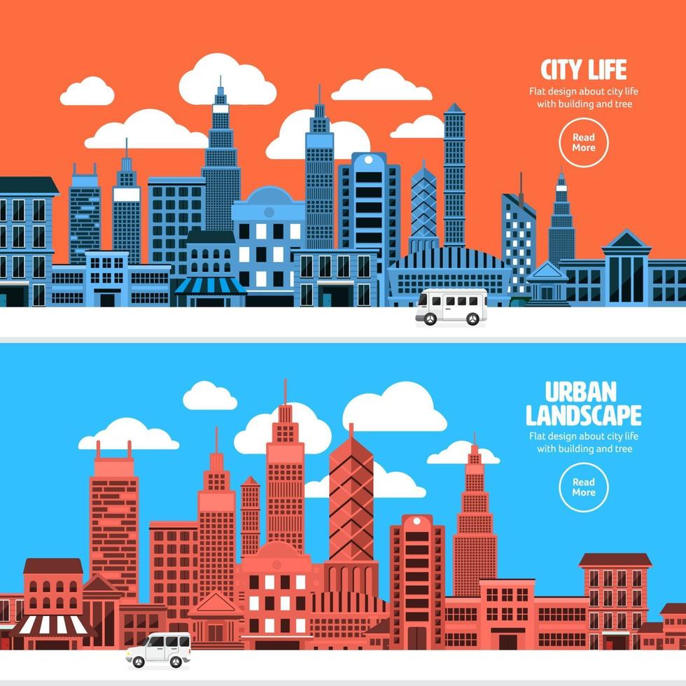 landscape city illustrate vector