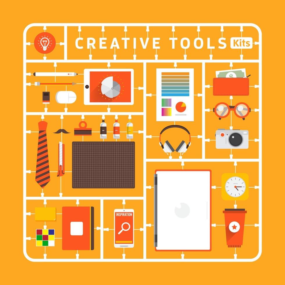 Creative tools element vector