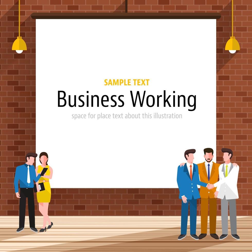 businessman working office vector