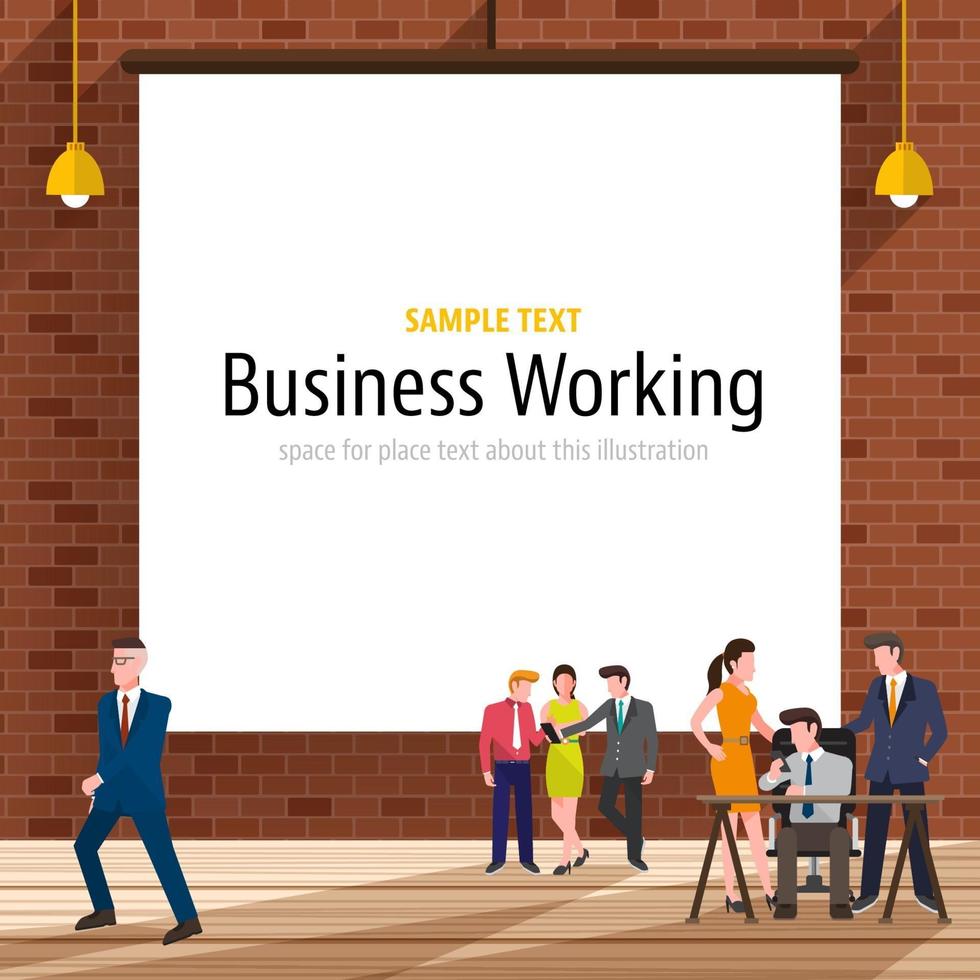 Business working office vector