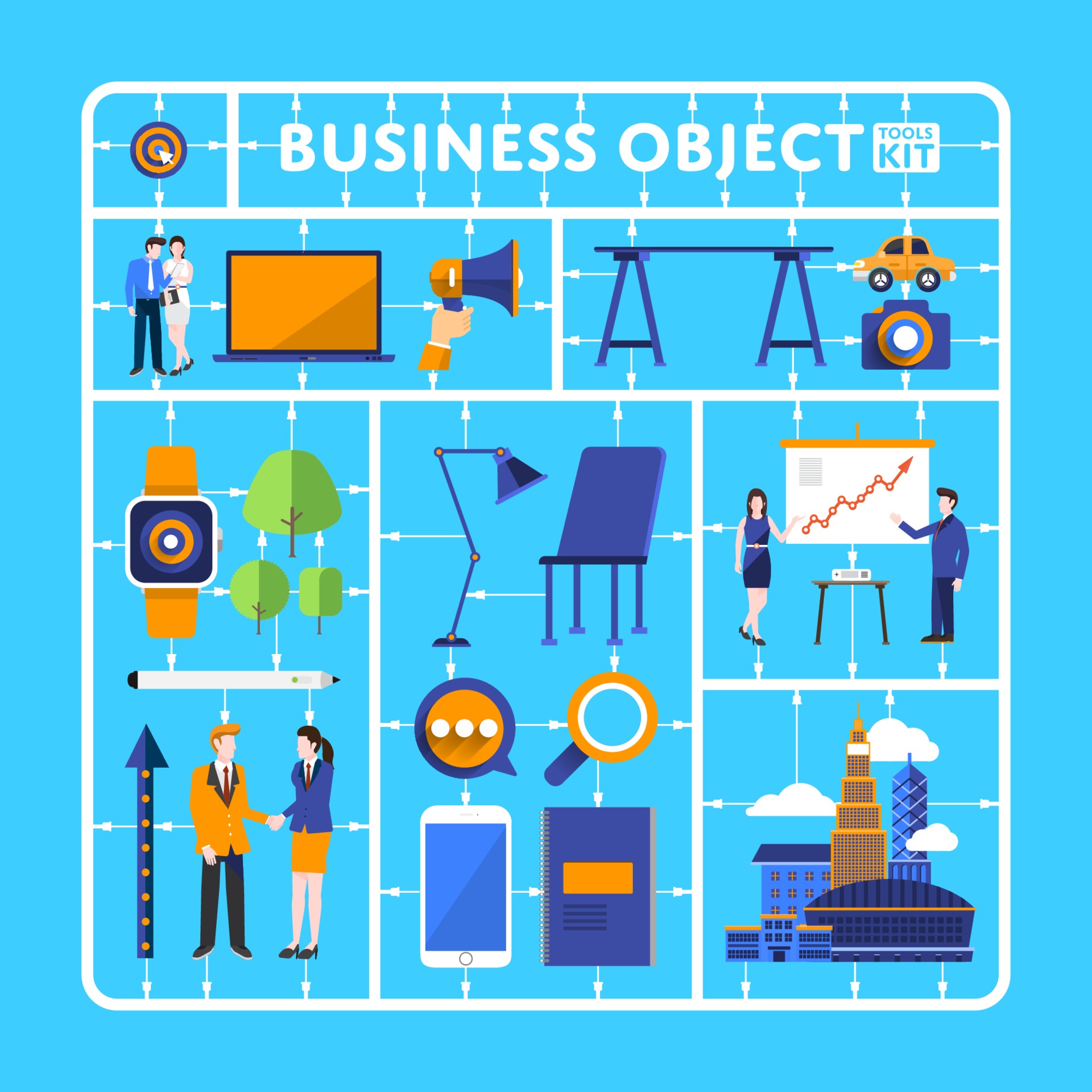 Business object tool kits 2259478 Vector Art at Vecteezy
