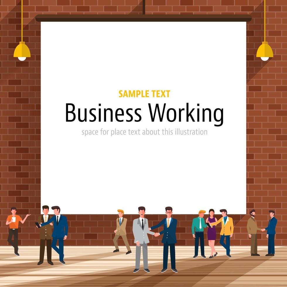 businessman working in office vector