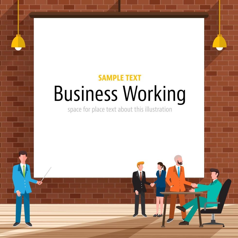 Business working illustrations vector