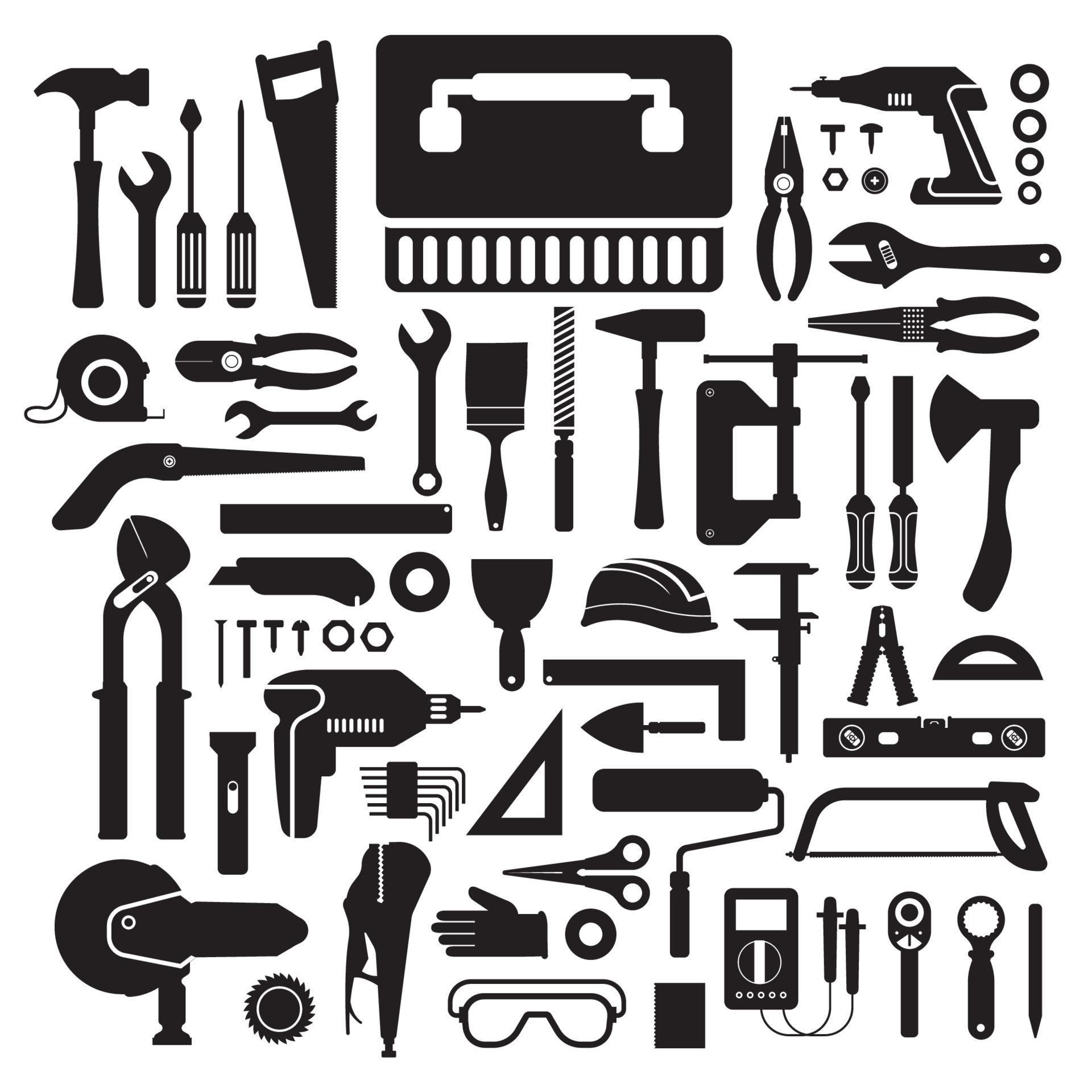 Icon set tools hardware 2259506 Vector Art at Vecteezy