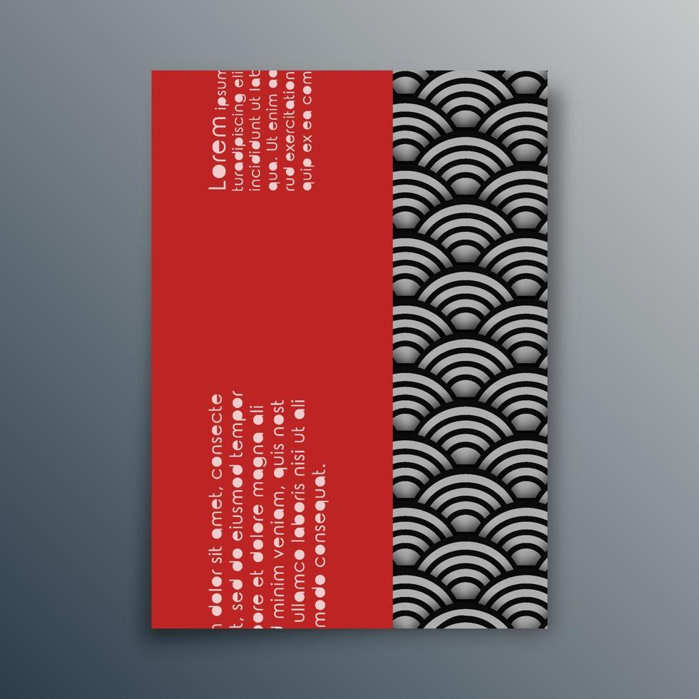 Diseño de fondo de patrón de onda de Japón para volante, portada de folleto, tarjeta, tipografía u otros productos de impresión. ilustración vectorial vector