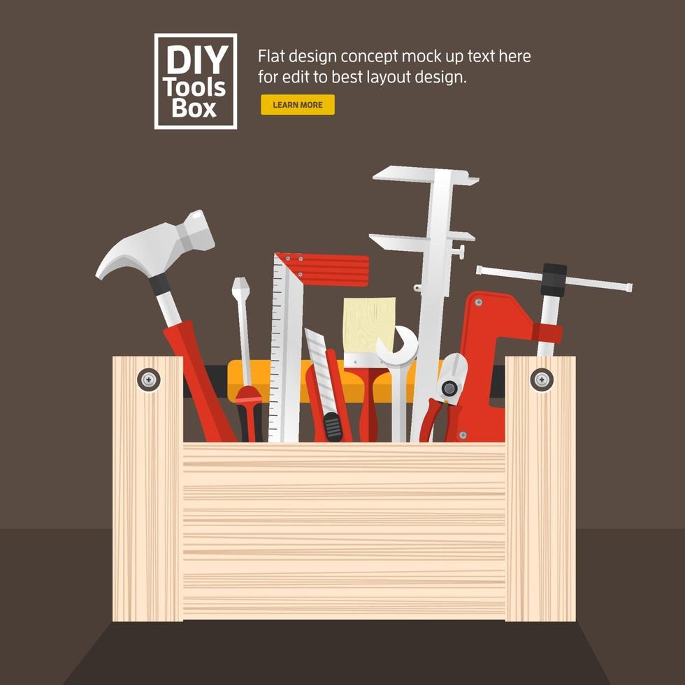 DIY tools box vector