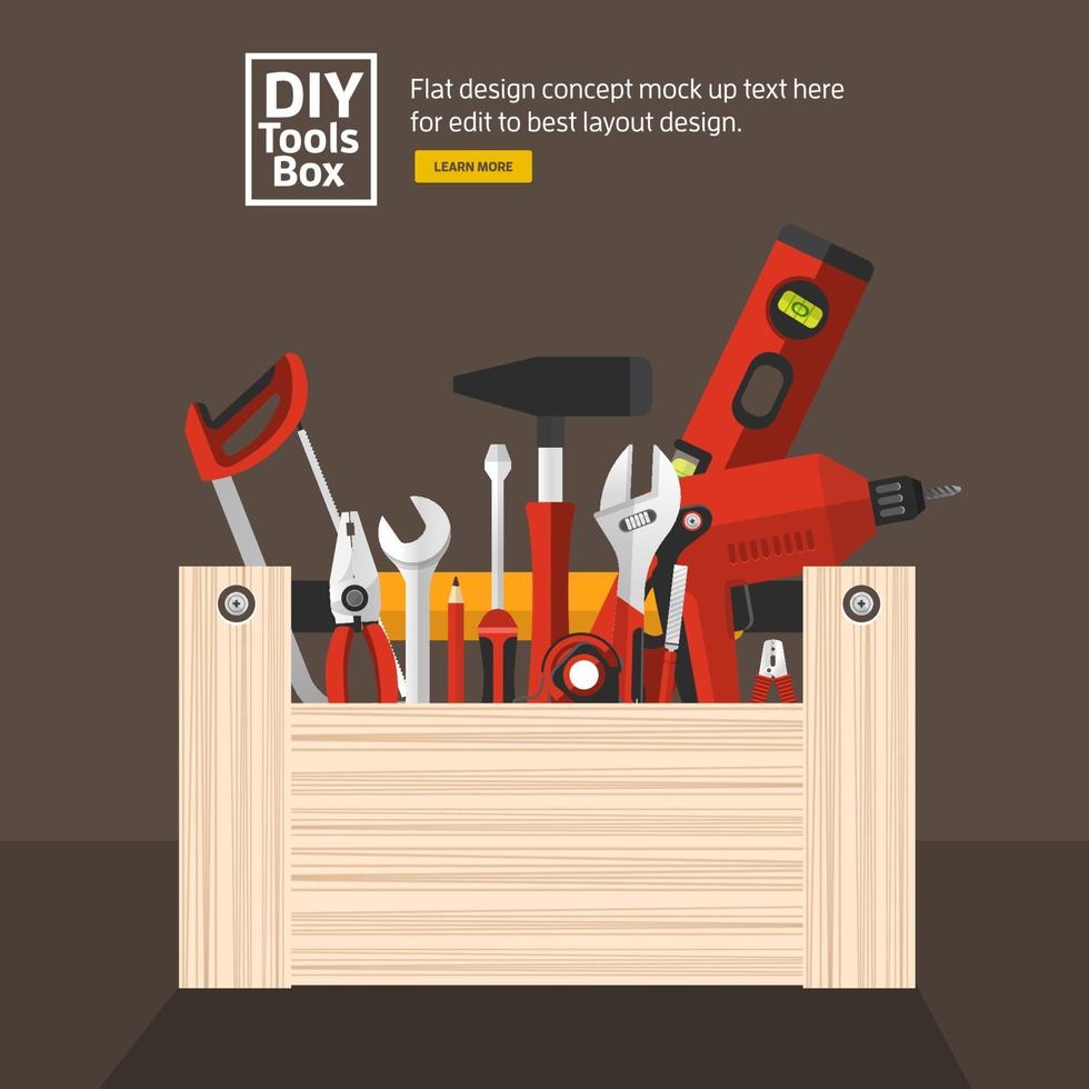 DIY Tools Box vector