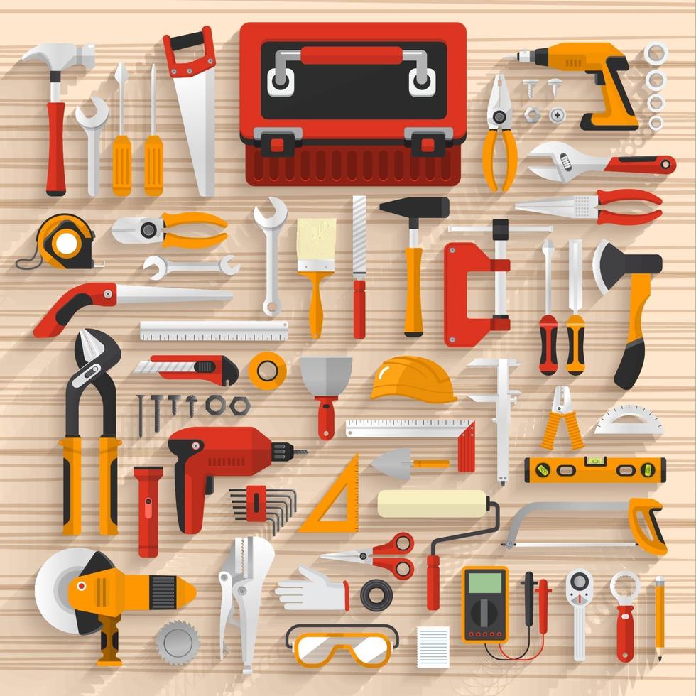 vector illustration element tools hardware