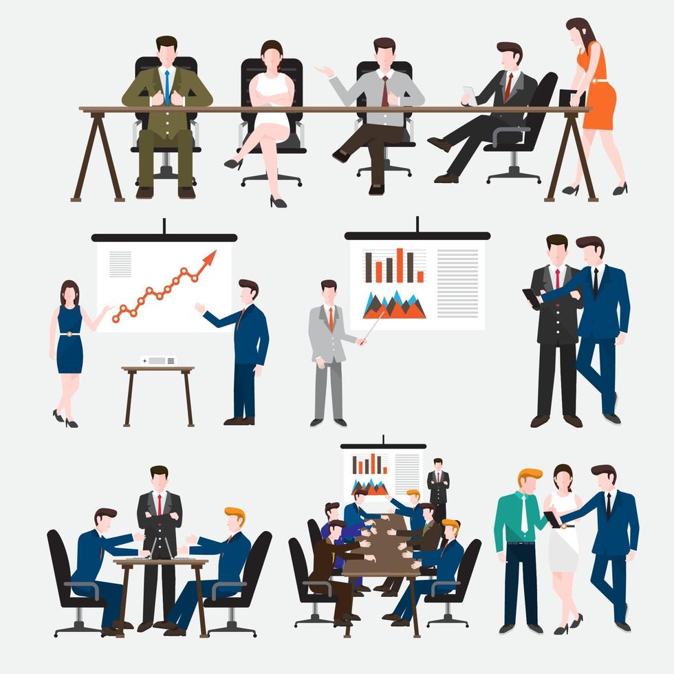 set people business working vector