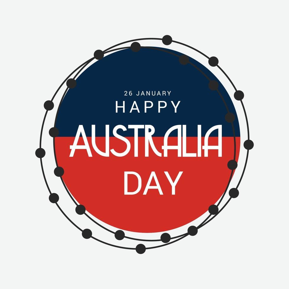 Ilustración de un fondo para el feliz día de Australia. vector