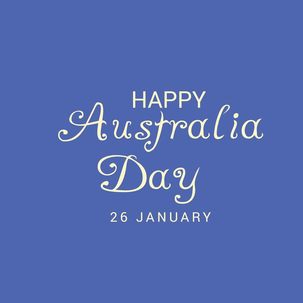 illustration of a background for Happy Australia Day. vector