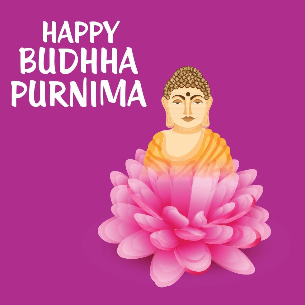 illustration of a background for Happy Buddha Purnima vector