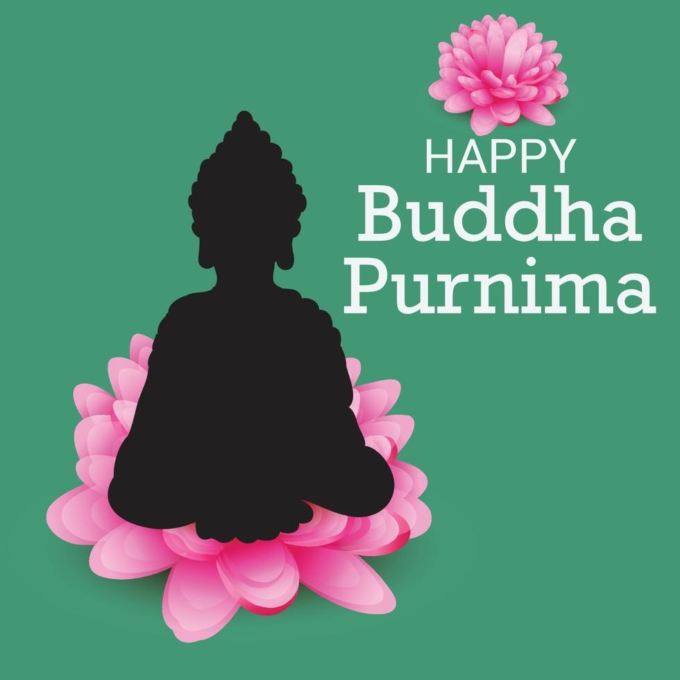 illustration of a background for Happy Buddha Purnima. vector