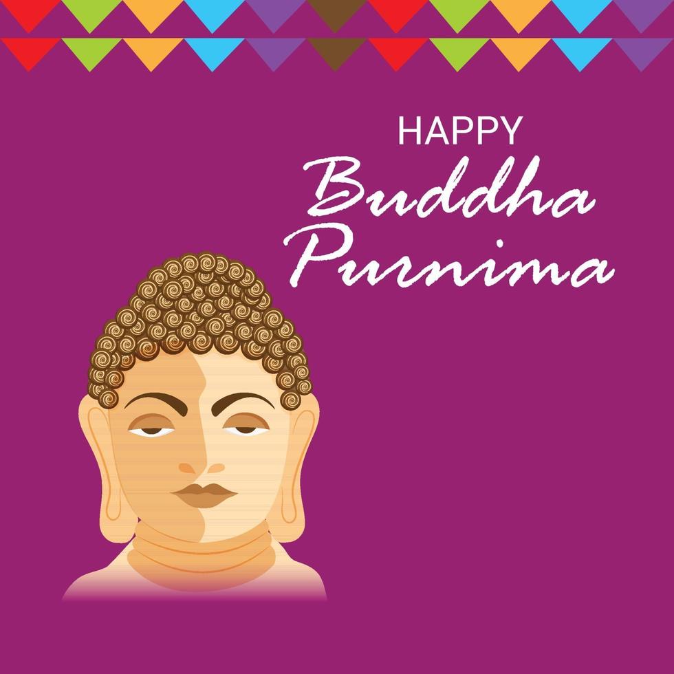 illustration of a background for Happy Buddha Purnima. vector