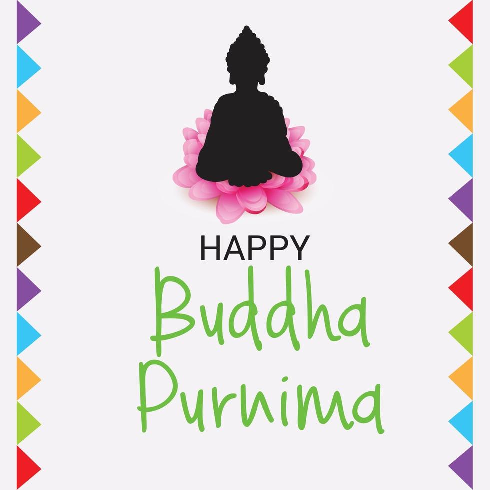 illustration of a background for Happy Buddha Purnima. vector
