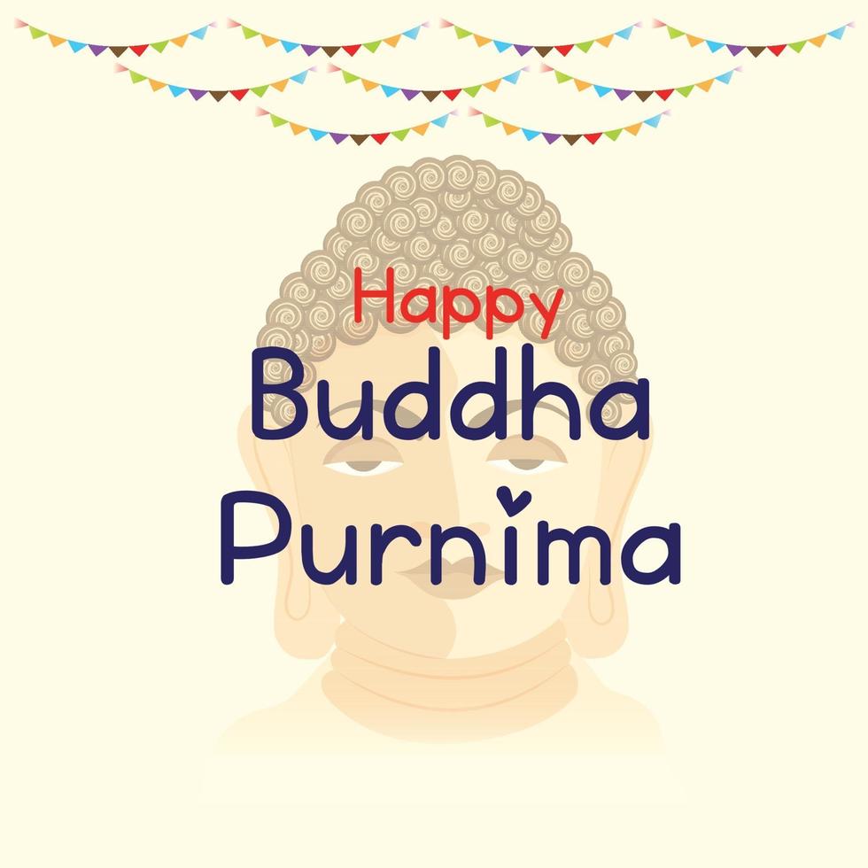 illustration of a background for Happy Buddha Purnima. vector