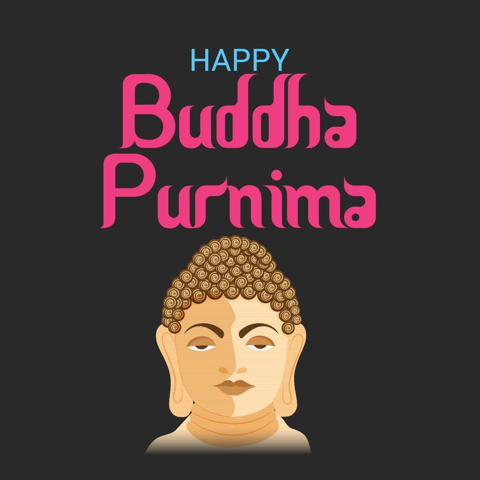 illustration of a background for Happy Buddha Purnima. vector