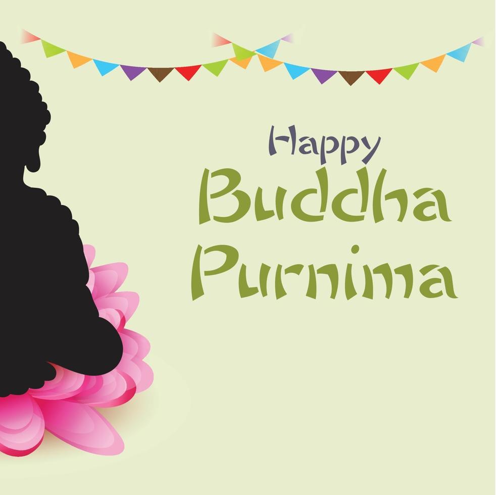 illustration of a background for Happy Buddha Purnima. vector