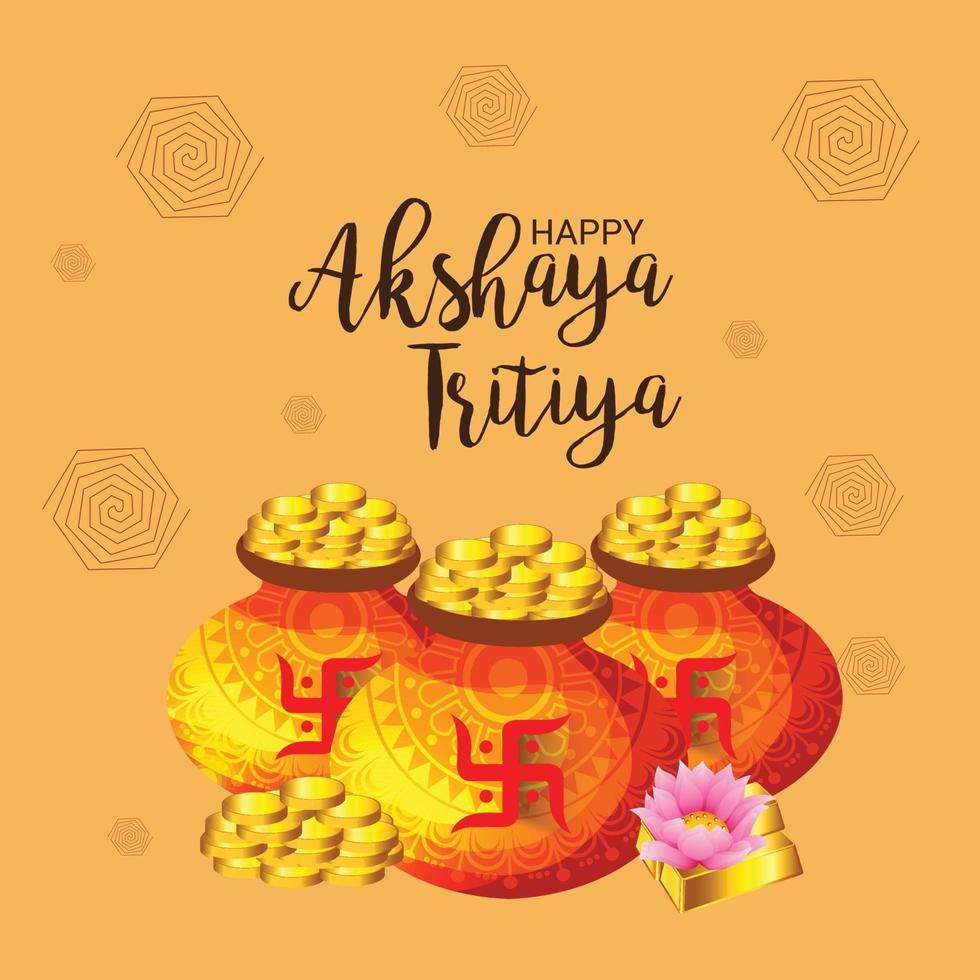 banner de celebración del festival de akshaya tritiya vector