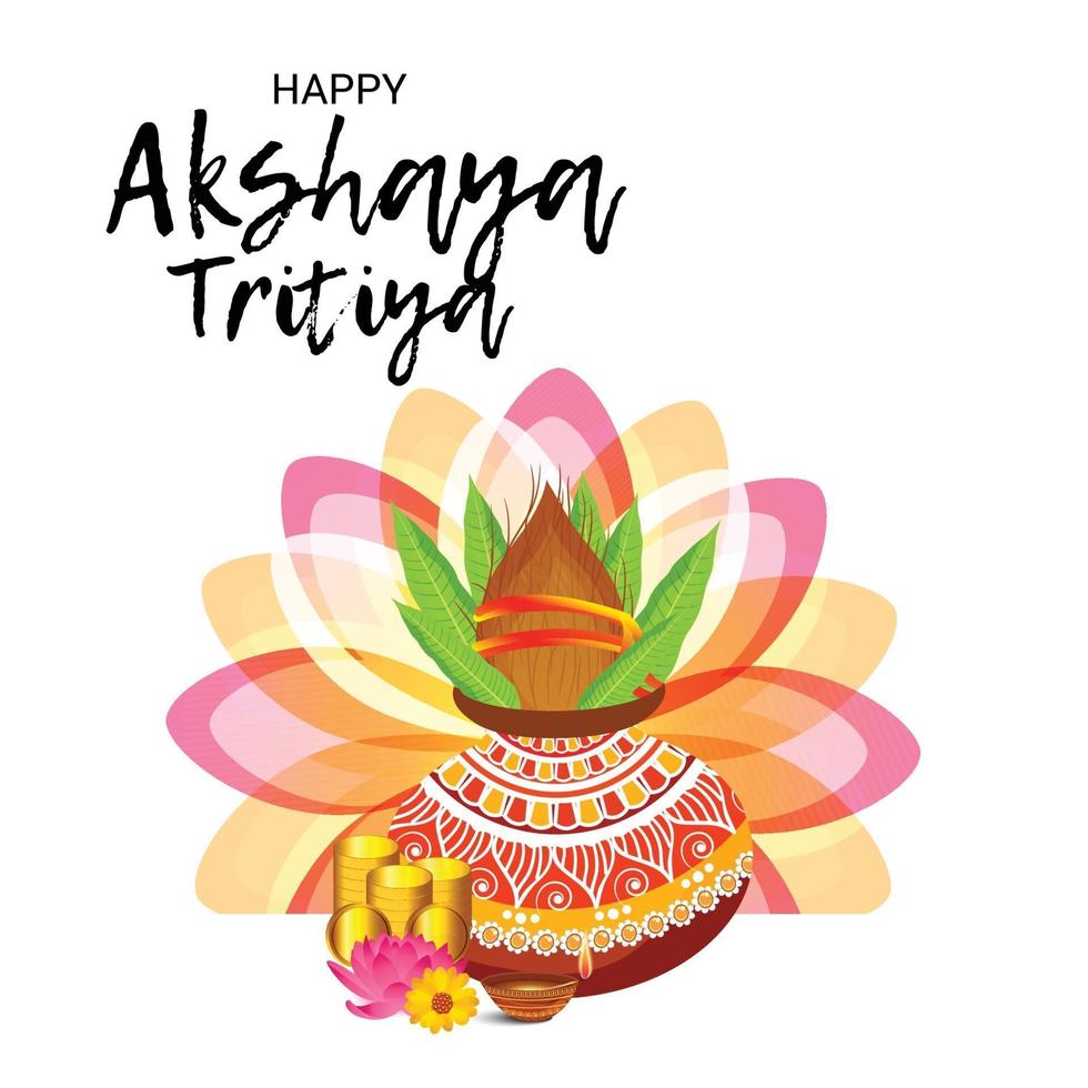 banner de celebración del festival de akshaya tritiya vector