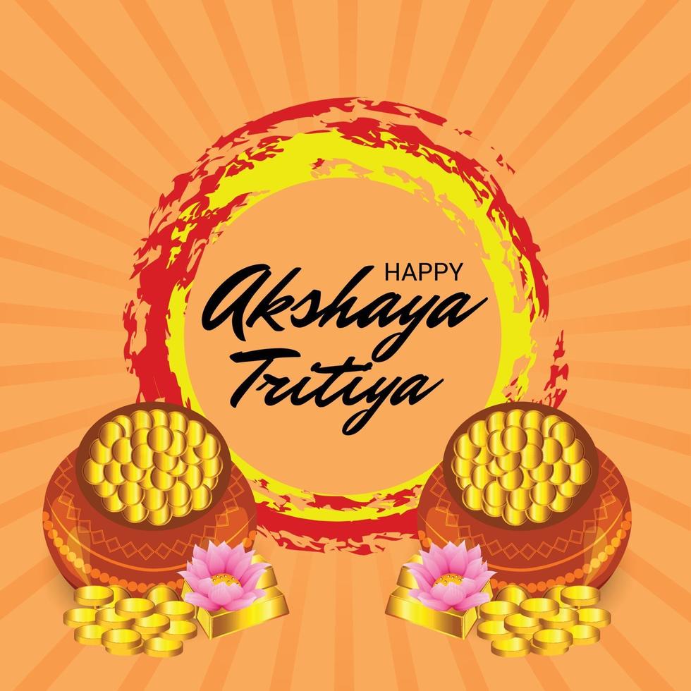 Festival Of Akshaya Tritiya celebration banner vector