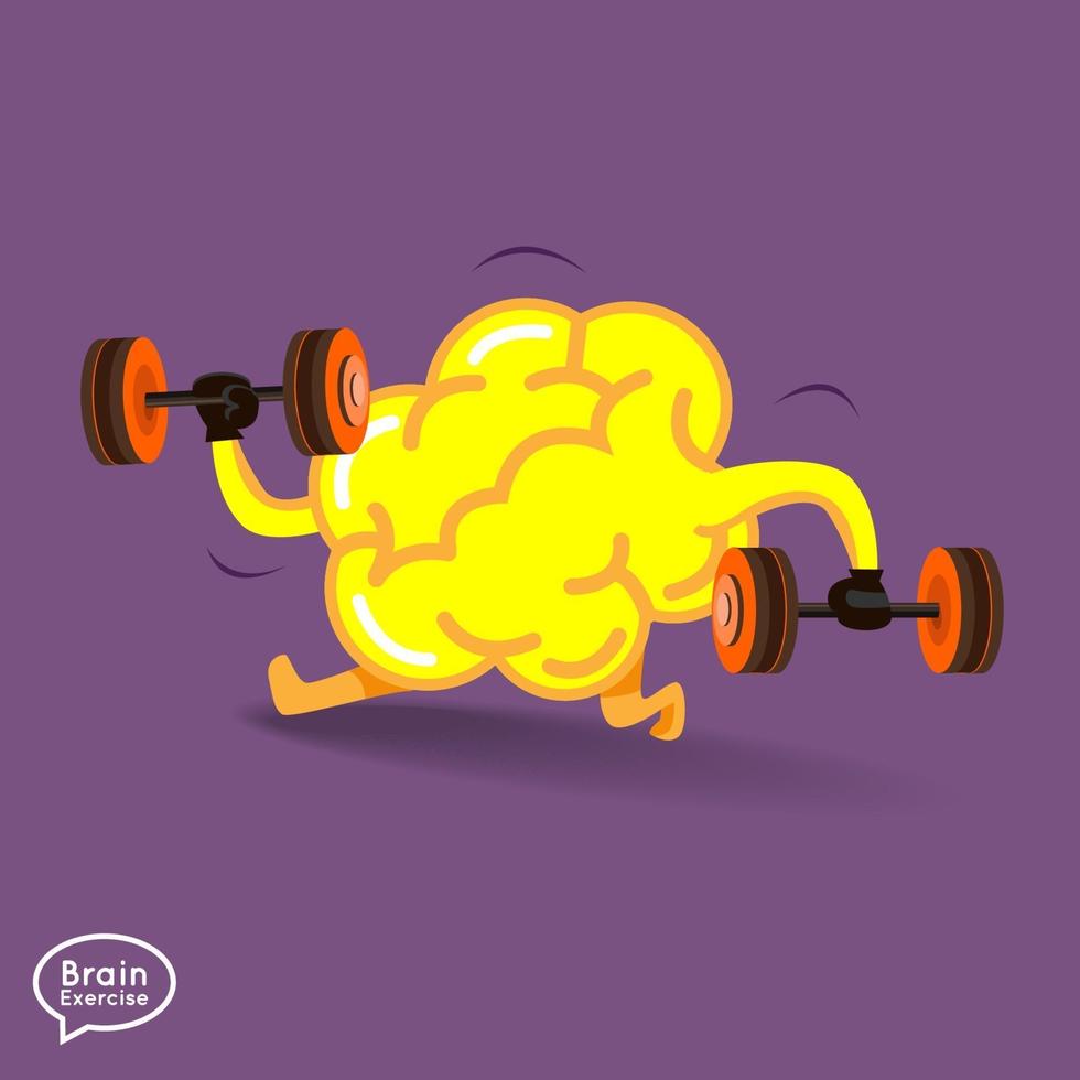 ilustraciones de fitness cerebral vector