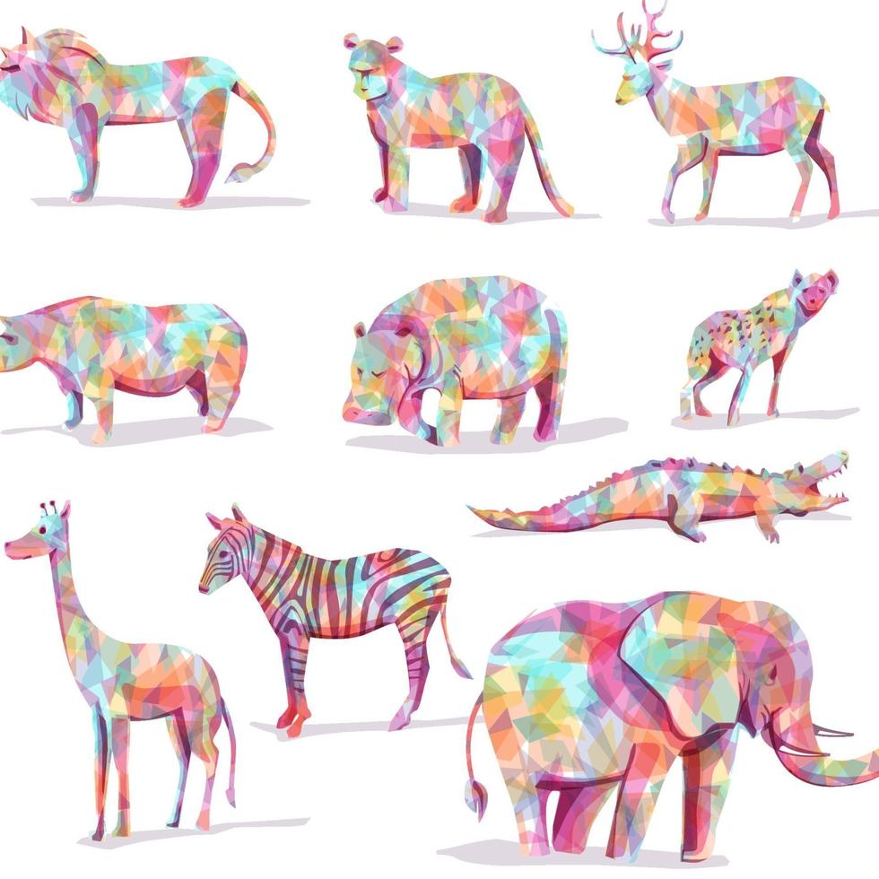 Vector animal colorful