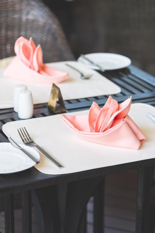 Table set for dinner photo