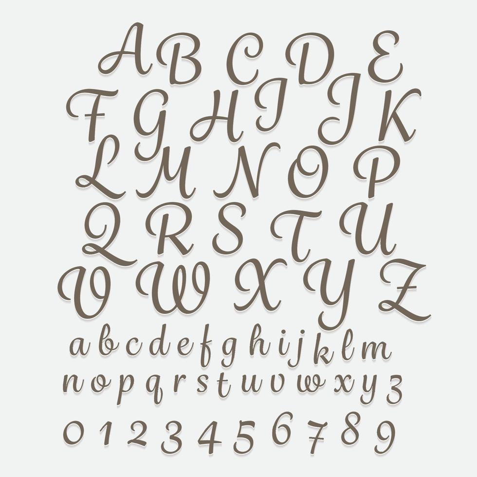 Alphabet hand writing a-z vector