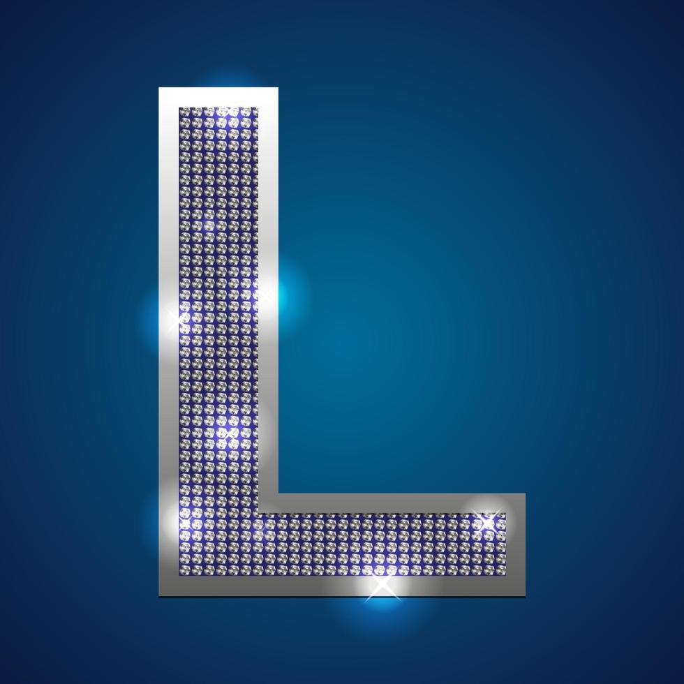 Alphabet blink L vector