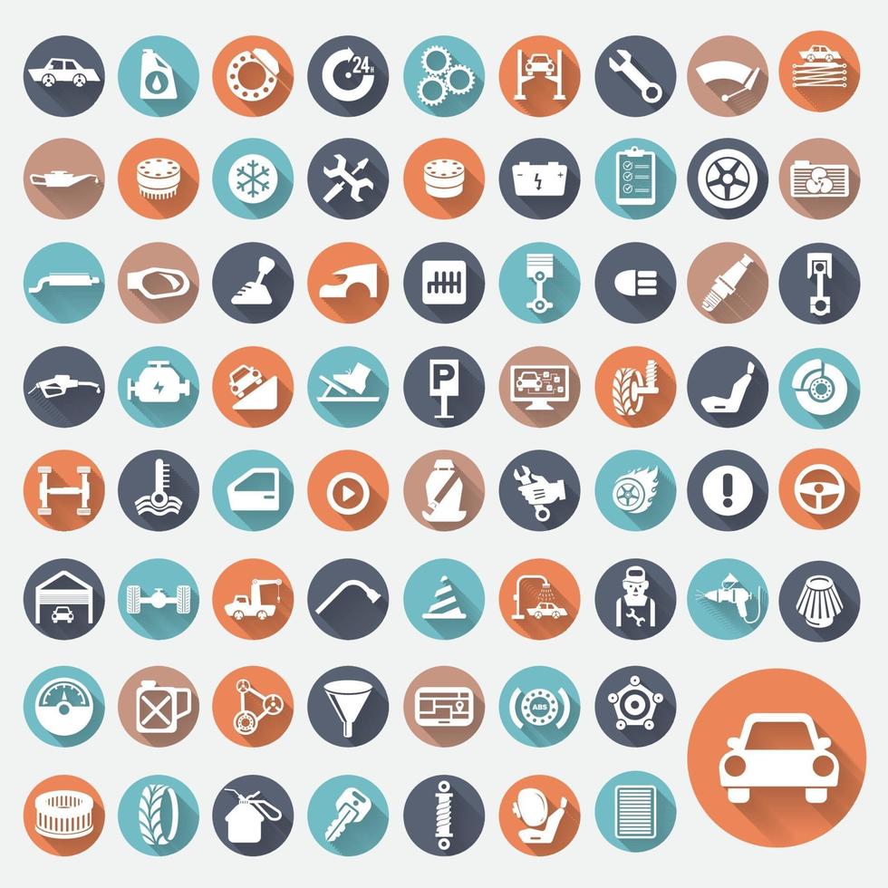 icono de servicio de coche vector