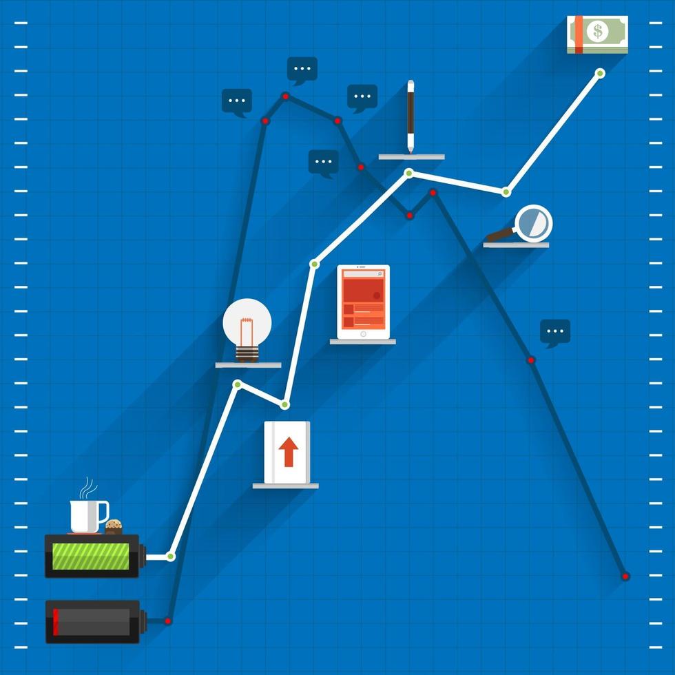 Infographic power of business growth vector