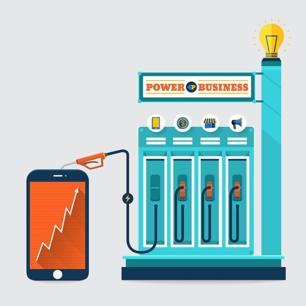 Fuel of growth business vector