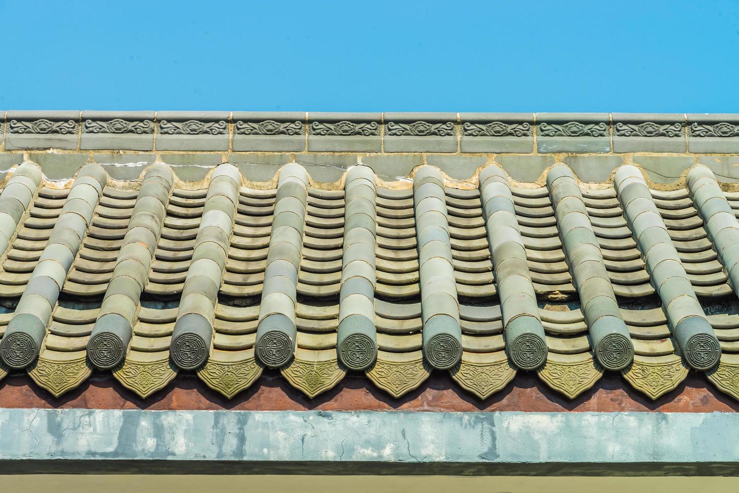 Roof at temple chinese style photo