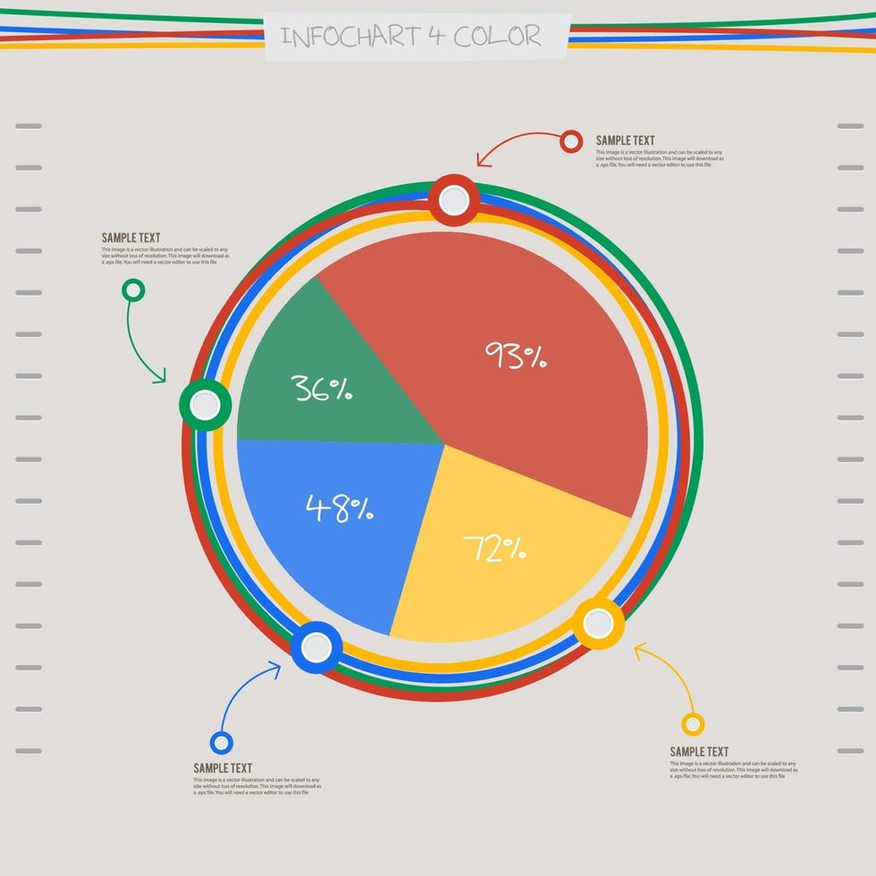 Infographic graph chart vector