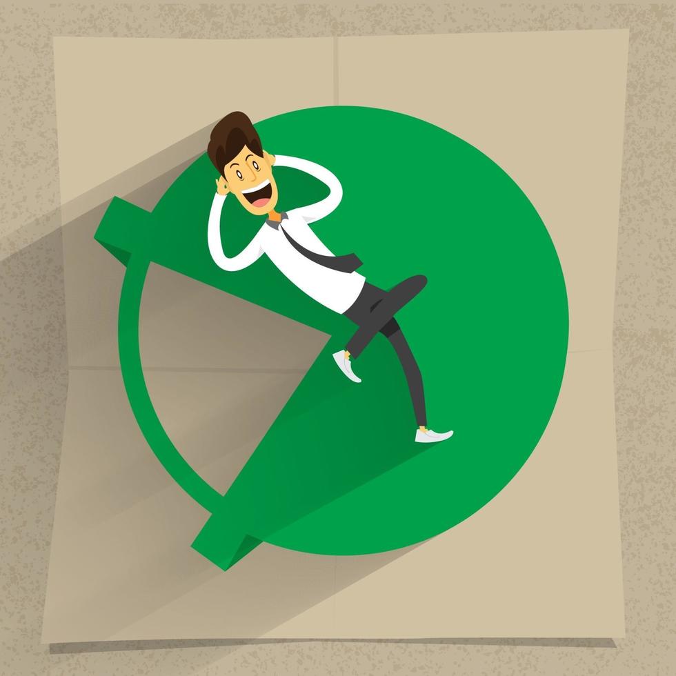 businessman happy growth business vector