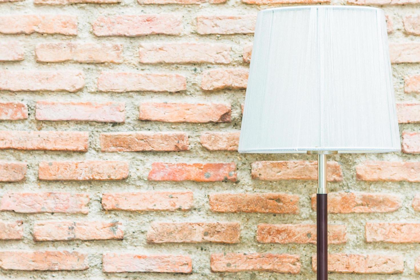 Light lamp with copy space on wall photo
