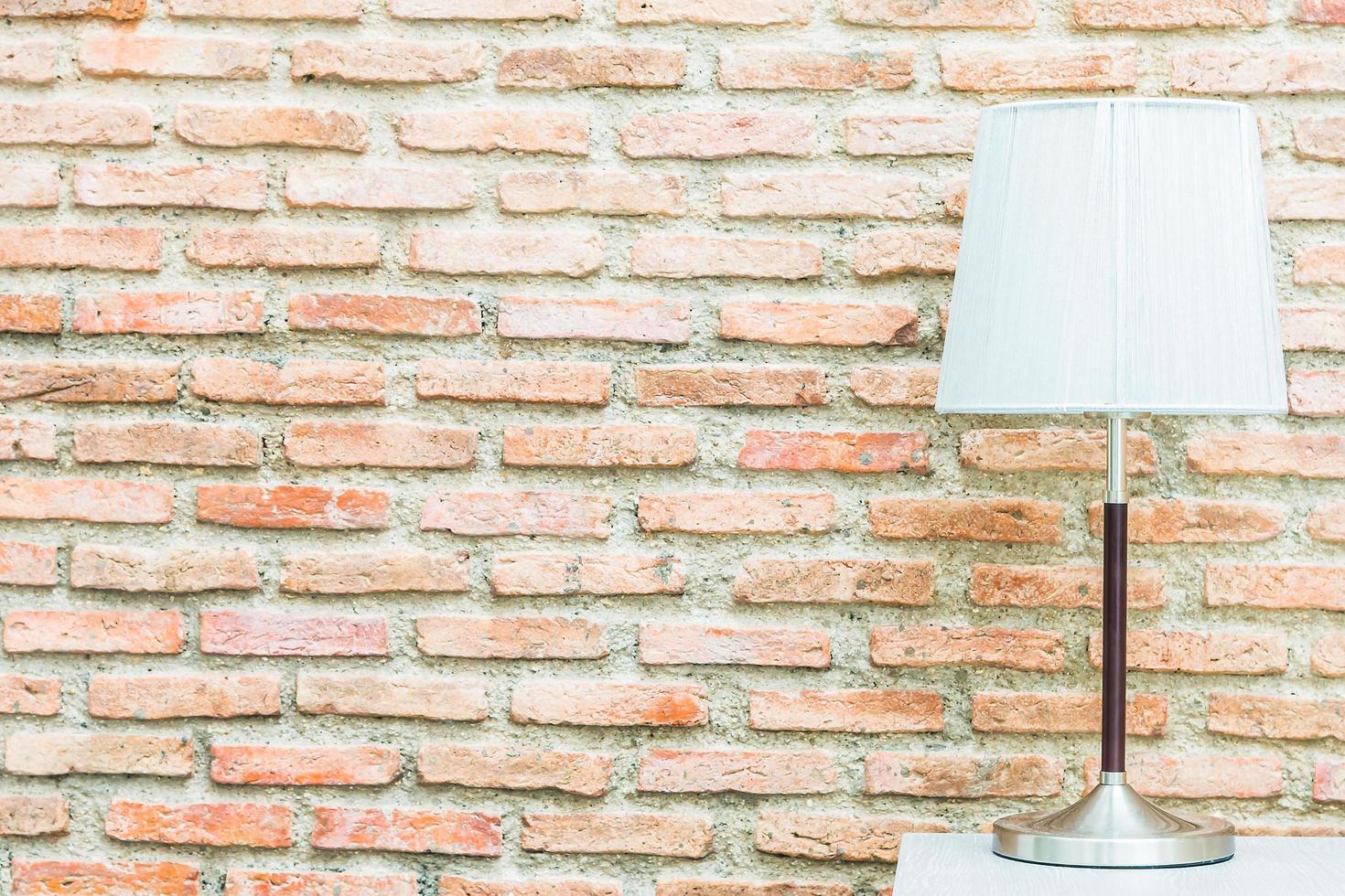 Light lamp with copy space on wall photo