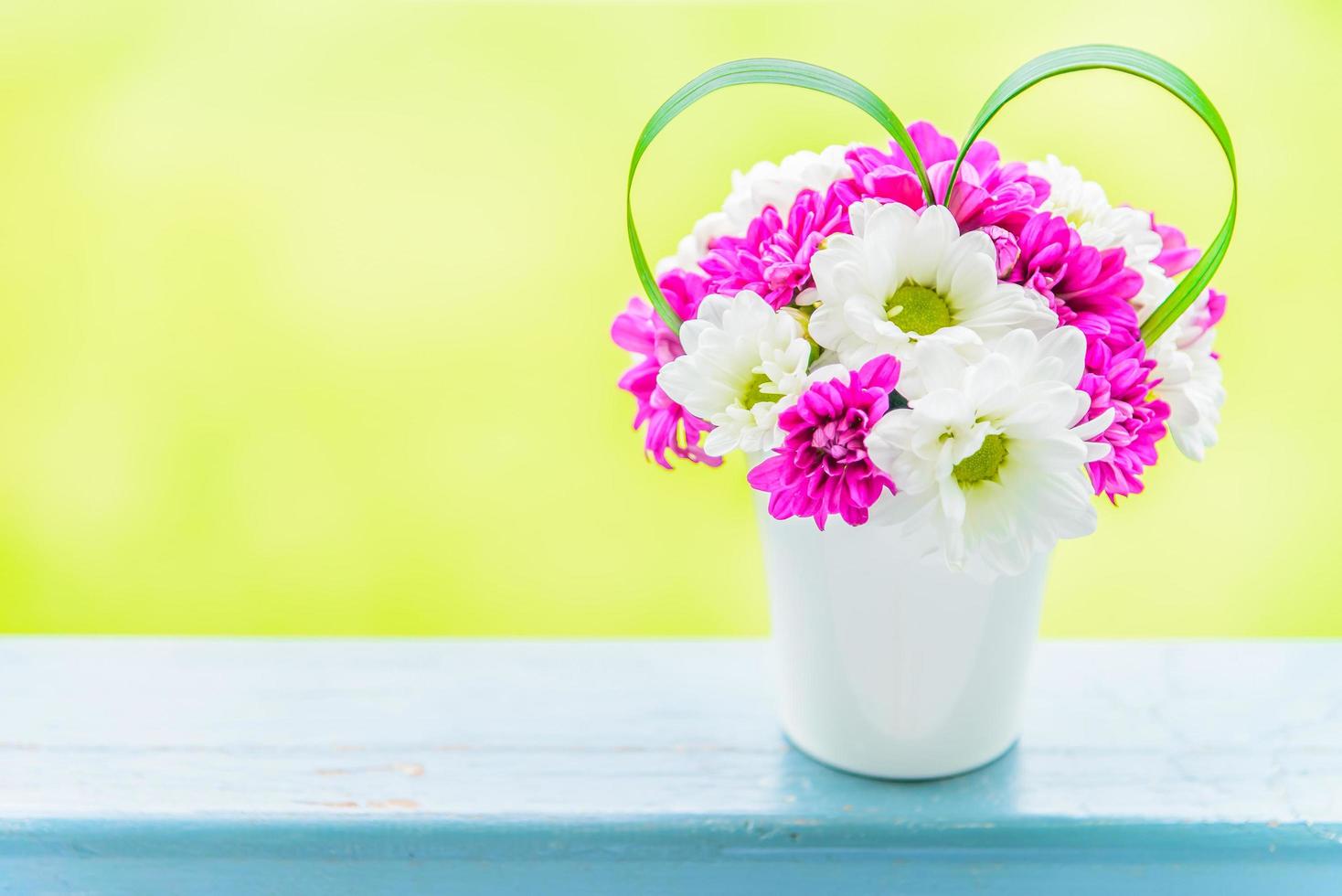 Flower with love sign photo