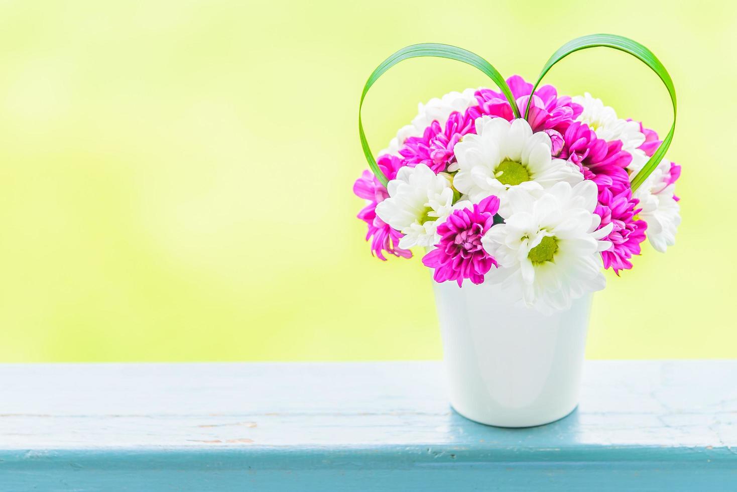 Flower with love sign photo