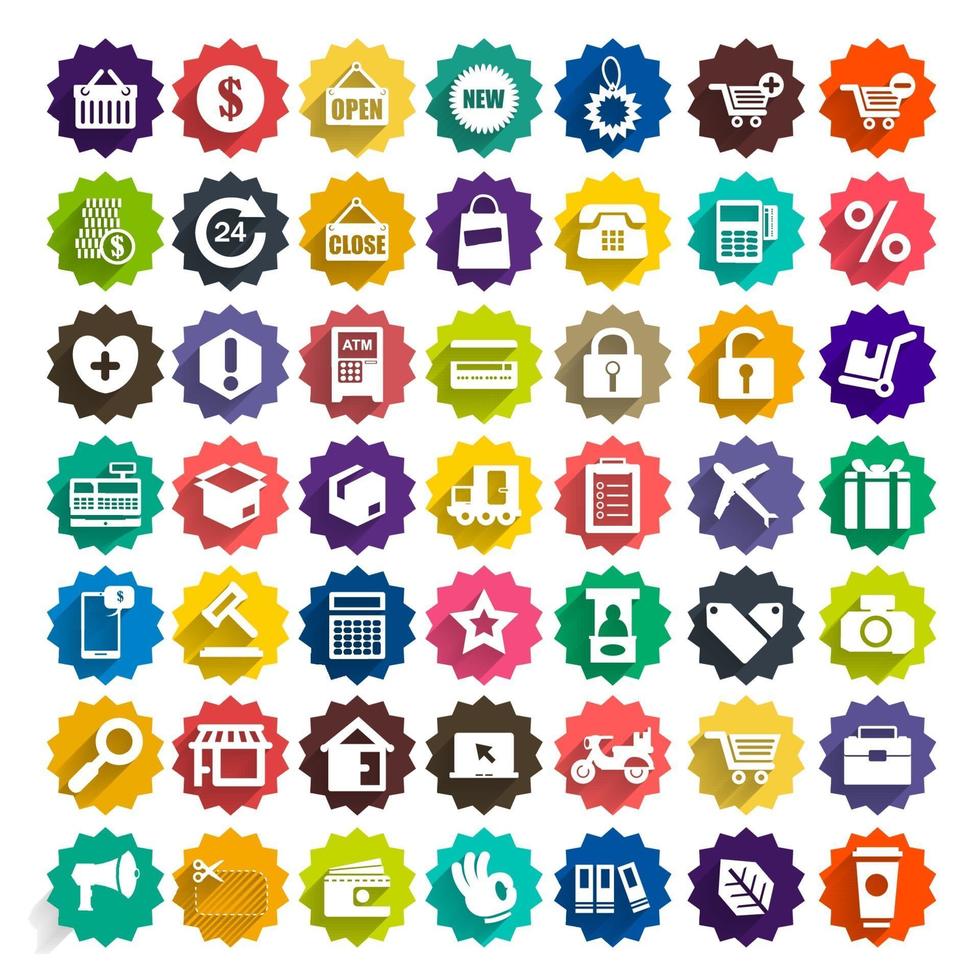 Vector icon set digital marketing