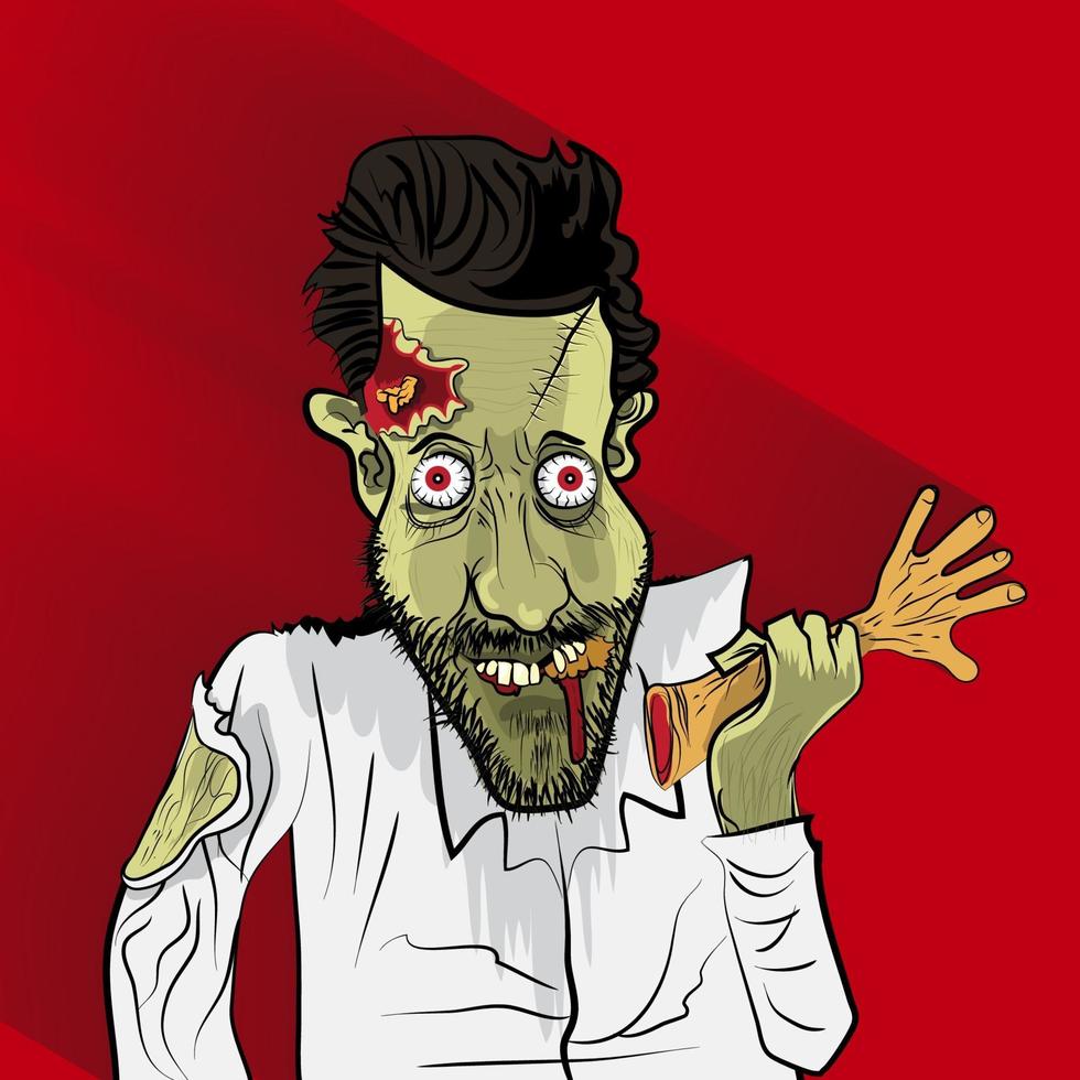 ilustración vectorial zombie vector