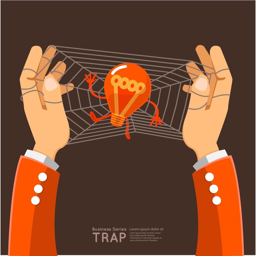 Illustration hand trap idea vector