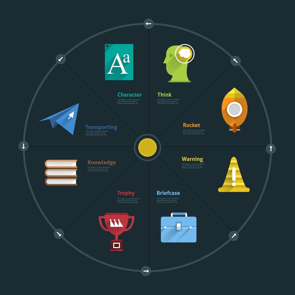 diseño de conjunto de iconos de infografía vector