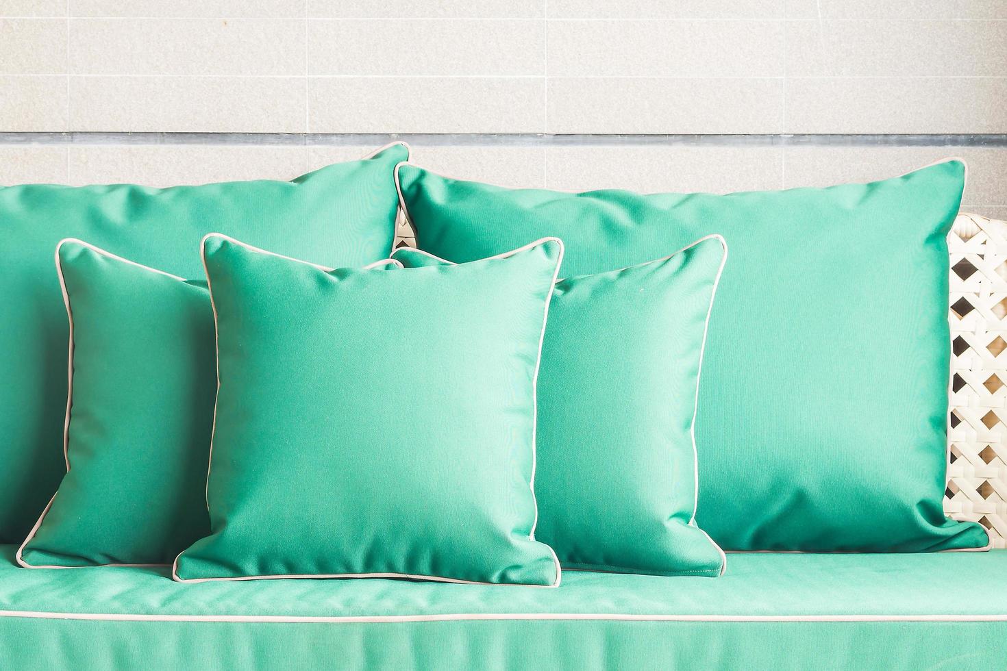 Sofa pillow decoration photo